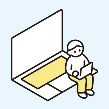 PCとPCを操作する人物